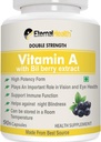 Eterna.l-Health Vitamin A (Double Strength) with Bilberry Extracts and Retinyl Palmitate Extracts- High Potency Form - Supports Healthy Vision & Immune System and Healthy Growth – 90 Veg Capsules