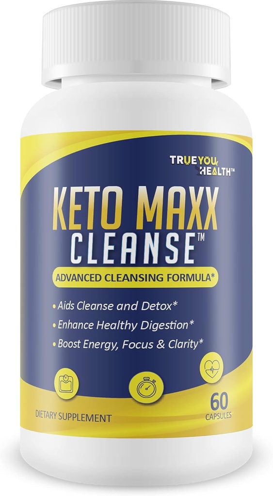Keto Maxx Cleanse - Keto Friendly Cleanser - Aids Cleanse & Detox - Full Body Cleanse, Colon Cleanse, " Liver Cleanse Support - Promote Healthy Digestion - Boost Energy, Focus, " Mental Clarity