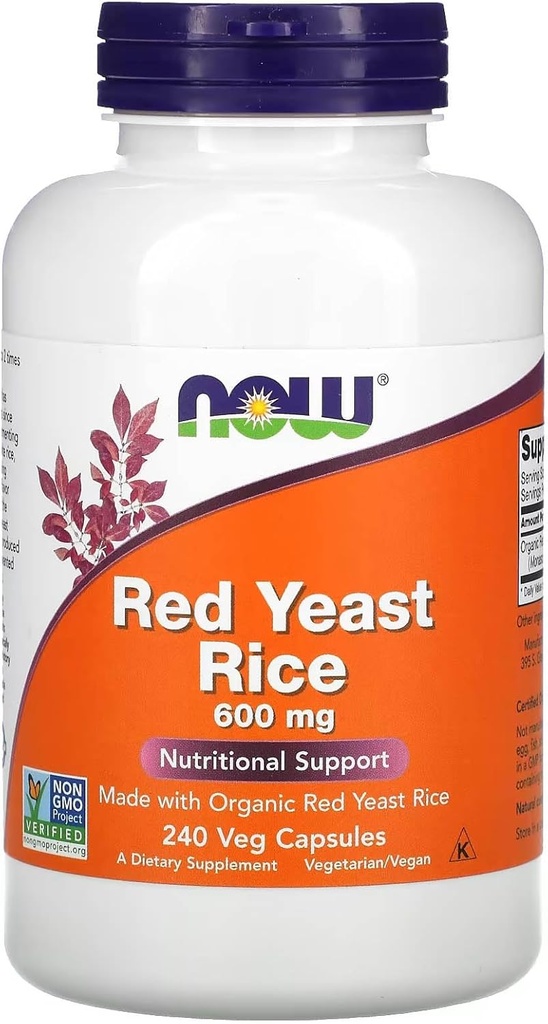 AHORA Alimentos Levadura Roja 600 mg, 240 Conde (Pack de 1)