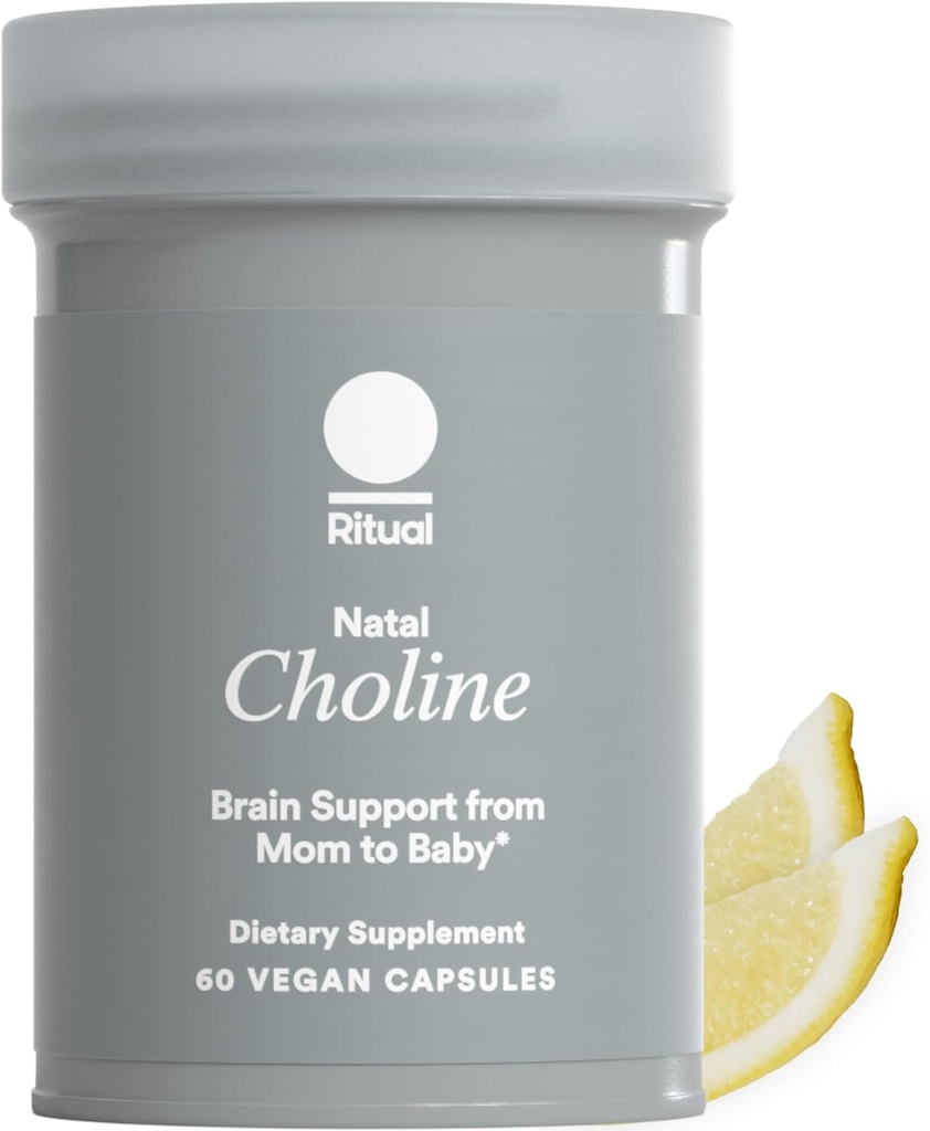 Suplemento Ritual Natal Choline, 550mg, soporta la función cognitiva del bebé cuando se toma durante el embarazo y el contenido de la línea en Breastmilk*, 30 Day Supply