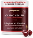 La fortuna de la vida 5000mg L- Arginina Suplemento Polvo &amp; 1000mg L-Citrulline, alta potencia Nitric Oxide Health Booster, resistencia, rendimiento del entrenamiento, sabor natural de la cereza (20 servidumbres)