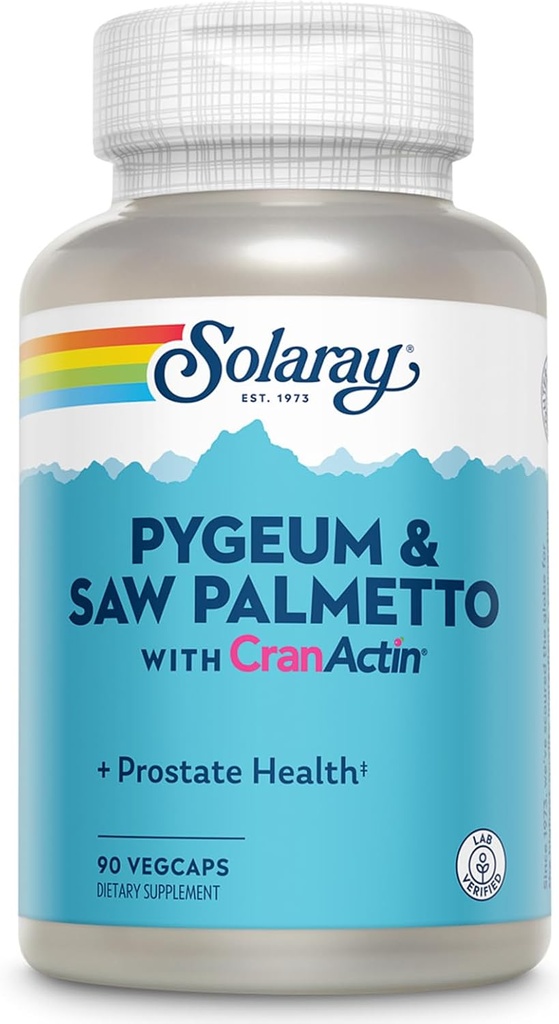 Solaray Pygeum y Saw Palmetto con Suplemento Cranactin, 90 Conde