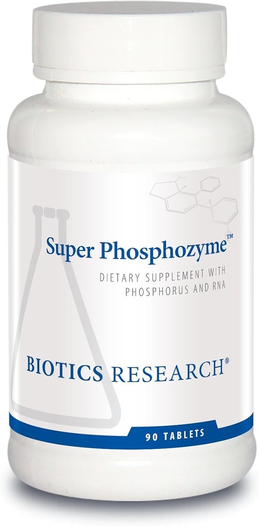 Biotics Research Super Phosphozyme –Phosphorous and RNA, Electrolytes, Huesos Saludables y Dientes, Proteína Producción, Apoyo Energético, 90 Tablets