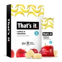 That's It Nutrition Apples + Banana 100% Natural Real Fruit Bar, Paleo para Adultos Niños, Libre de Azúcar, No conservantes Energy Food, 14.4 Oz, Pack de 12