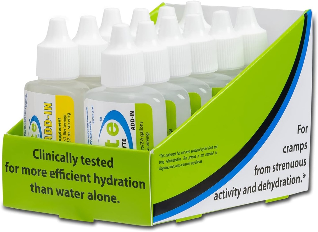 elete Electrolyte Add-in Hydration Drops TEN Sodium, Magnesium, Potassium & Trace Minerals TENIDO 6 Pack of Unflavored Pocket Bottles &amp; 6 Pack of Lemon Flavored Pocket Bottles TEN 24.6 mL Cada uno