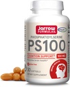 Fórmulas Jarrow PS100 Phosphatidylserine 100 mg, Suplemento dietético para la salud cerebral y el apoyo a la cognición, 30 Softgels, 10-30 Day Supply