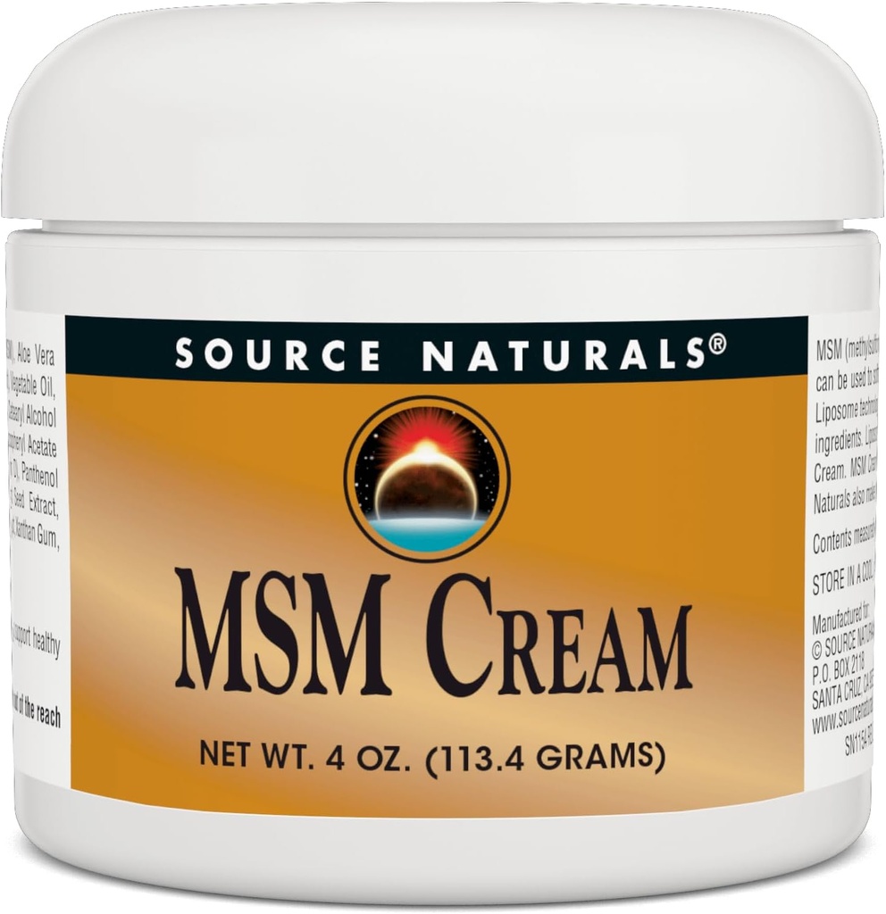 Fuente Naturales Crema MSM, Entrega Liposómica Avanzada, 4 onzas