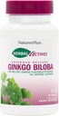 Natures Plus Herbal Actives Ginkgo Biloba, Extended Release - 120 mg, 60 Vegan Tablets - Vegetariano, Gluten-Free - 60 Servings