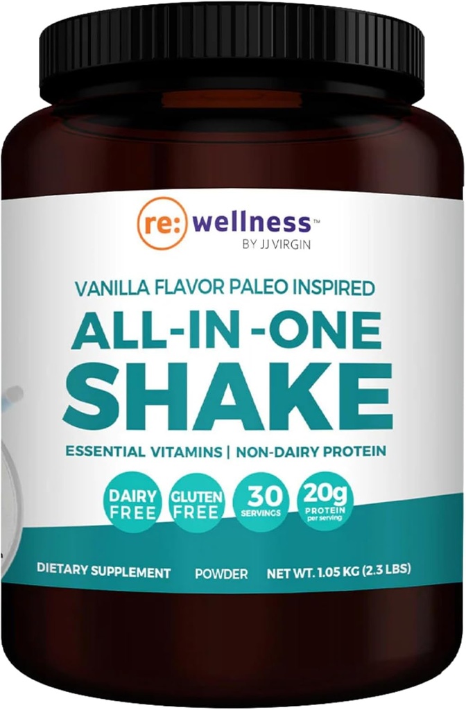 Reignite Wellness by JJ Virgin ← Vanilla Paleo-Inspired All-in-One Shake TEN Gluten Free + Dairy Free Protein Powder ← Contiene 20G de Beef Protein con Vitaminas, Minerales, Aminoácidos TENIDO 30 Servimientos