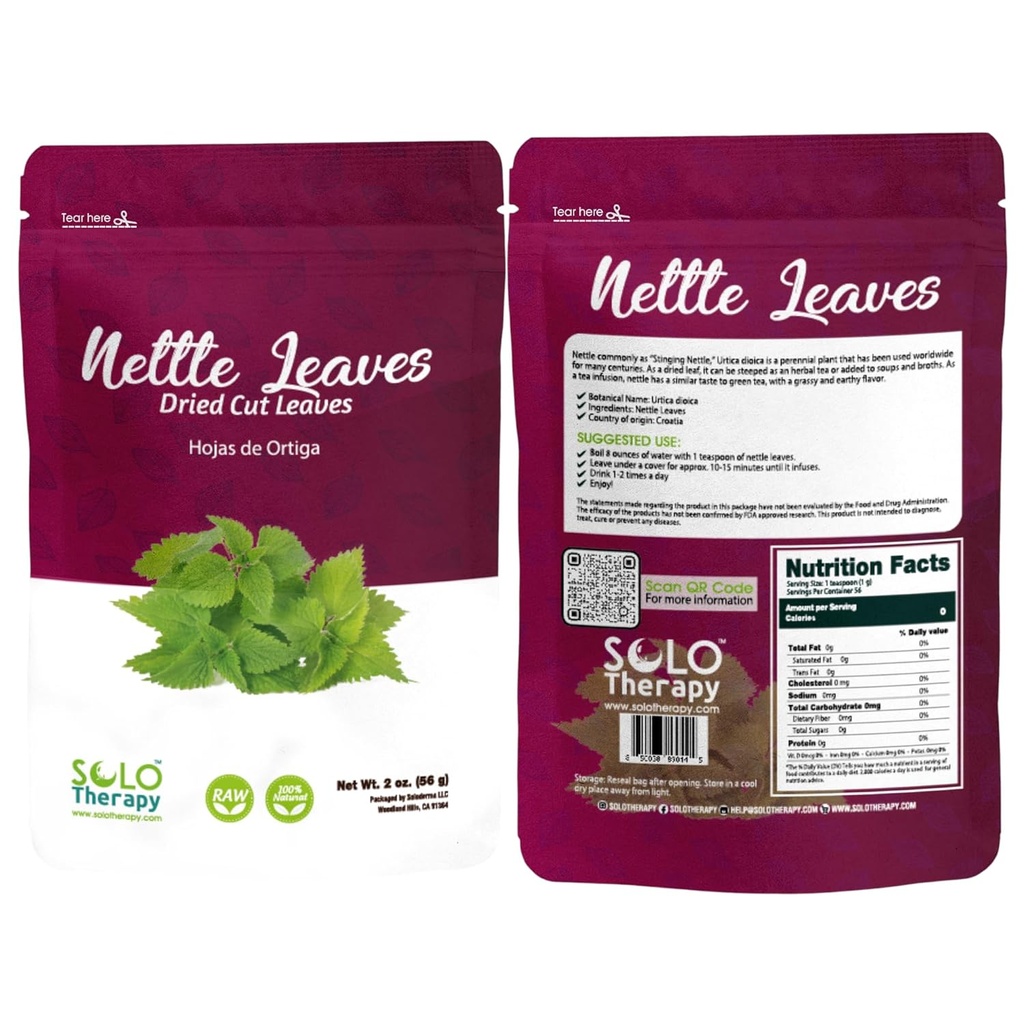 Nettle Leaf c/s 2 onzas, Nettle Leaf Tea, Resealable Bag, Stinginging Leaf, Nettle Leaf Herb