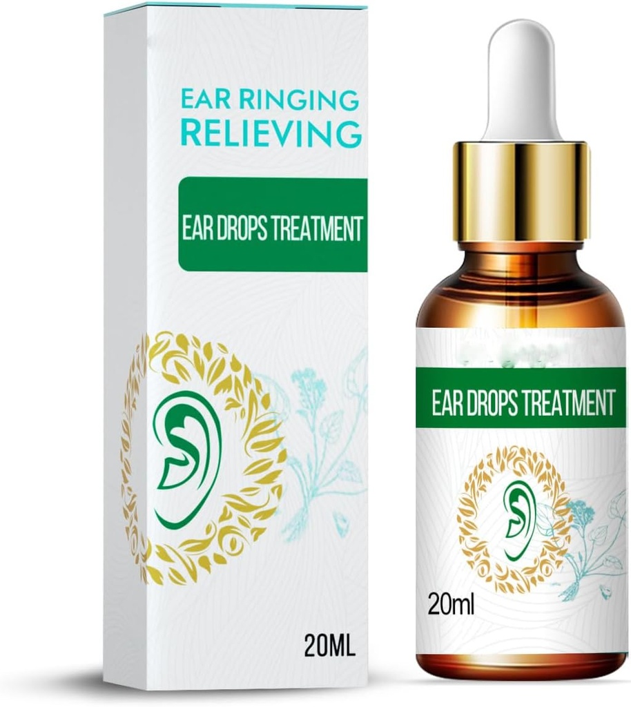 Tinnitus Relief for Ringing Ears, Natural Herbal Fórmula Ear Ringing Relief Drops, Tinnitus Oil Efectivamente Relieve Earache y Mejora el Audiing -1pcs