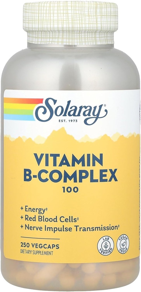 Solaray B Suplemento Complejo, 100 mg, 250 Conde
