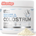 Colostrum Suplemento Polvo para Humanos - Suplemento de Colostrum de Bovino Orgánico para Salud Gut, Crecimiento del Cabello, Belleza y Apoyo Inmunitario - Desarrollado (50 Servimientos)