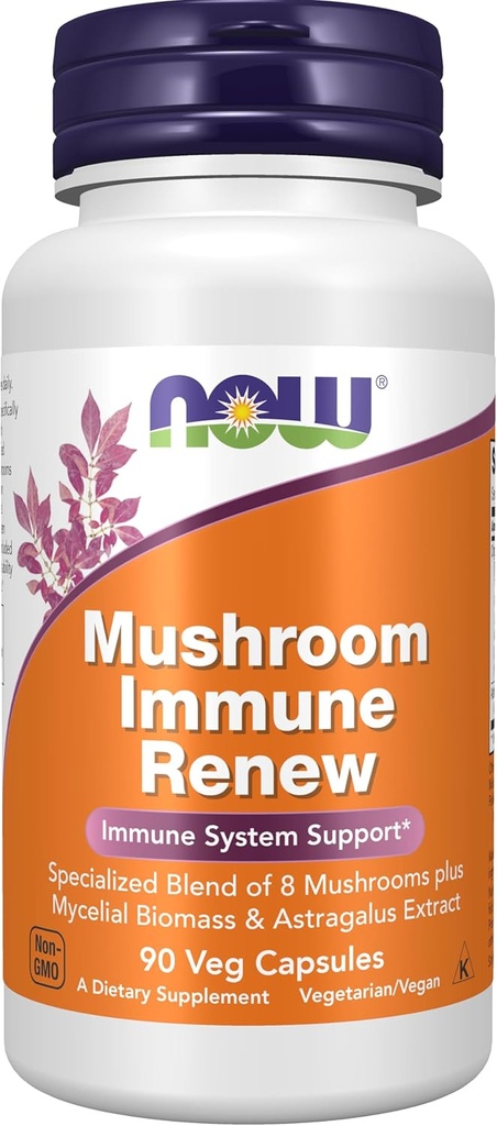 AHORA Suplementos de alimentos, Immune RenewTM con Astragalus Root Extract, Immune System Support*, 90 Veg Capsules