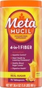 Metamucil 4-en-1 Psyllium Husk Suplemento de fibra, azúcar real, 72 cucharadas, Orange Flavored, Daily Fiber Powder for Digestive Health, fabricado con Psyllium Husk Fiber