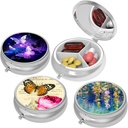 Cute Small Pill case for Pockets & Purses,Elegant Pill Box hace un gran regalo,2 Compartment Travel Medicine Organizer Tiendas Progesterone,Capsule Pills, Ibuprofeno, Vitaminas, Pendientes Volver