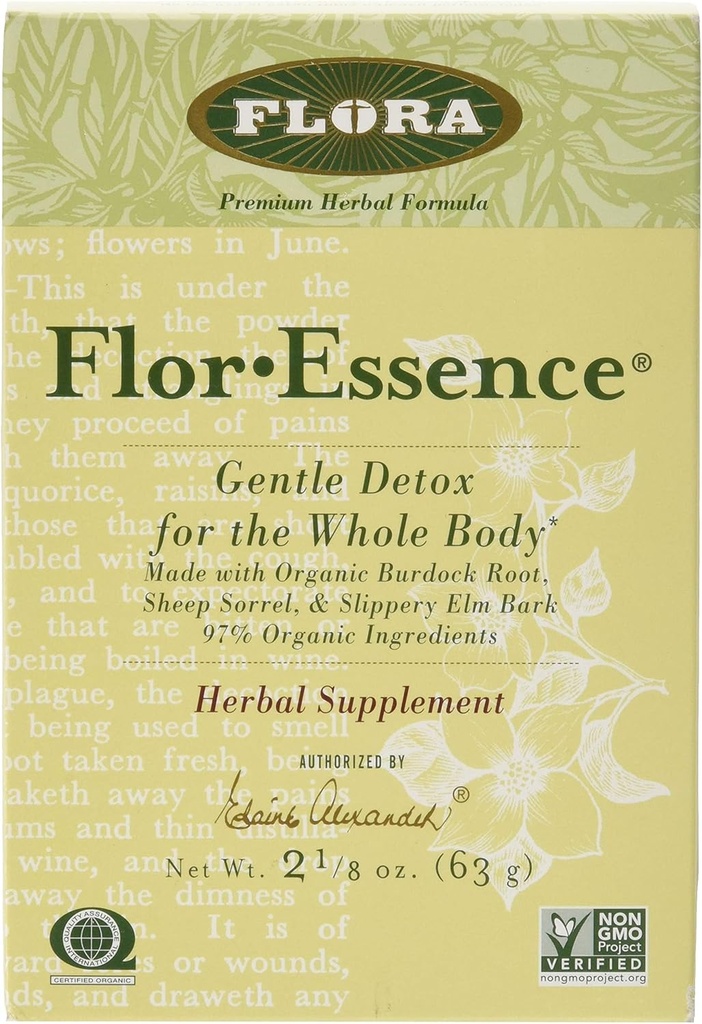 FLORA - FlorEssence Dry Tea Blend, Gentle Detox &amp; Cleanse, 2.2 Oz
