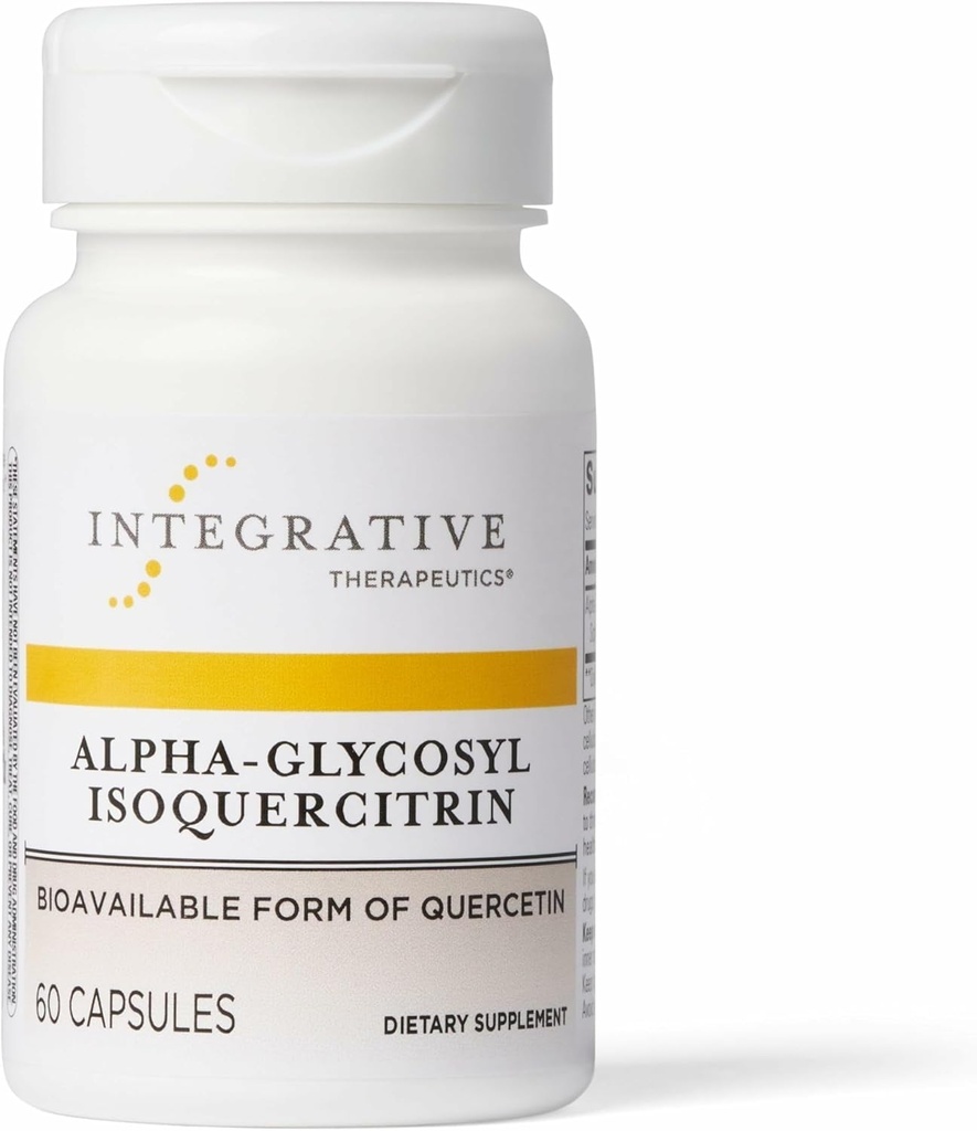 Terapéutica Integrativa Alpha-Glycosyl Isoquercitrin - Suplemento de Quercetina para la Salud Celular y la Vía Antioxidante Apoyo* - Apoya la Integridad Celular* - Vegan &amp; Dairy-Free - 60 Conde (60 Servimientos)