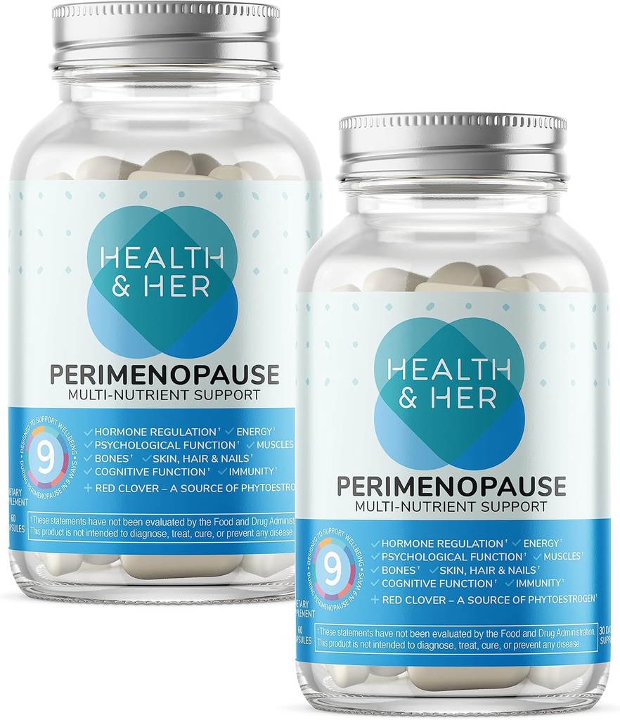 Salud &amp; Su Perimenopause Multi-Nutrient Support Supplement, Support for Wellbeing During Pre-Menopause - (The Early Stage of Menopause) Supports Women's Hormone Balance, Energy, Skin,Vegan (120 ct.)