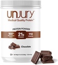 Unjury Whey Protein Powder | Chocolate Protein Powder | 21g 100% Whey Isolate Protein Powder | Low Carb and Lactose Free | Gluten Free Whey Protein Isolate | Certified Kosher | 15 Servings