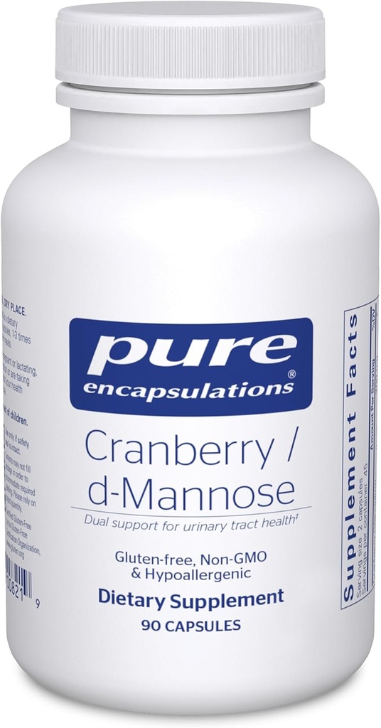 Pure Encapsulations Cranberry D-Mannose - Supports Urinary Tract Health* - with Cranberry Fruit Solids - Vegan " Non-GMO Dietary Supplement - 90 Capsules