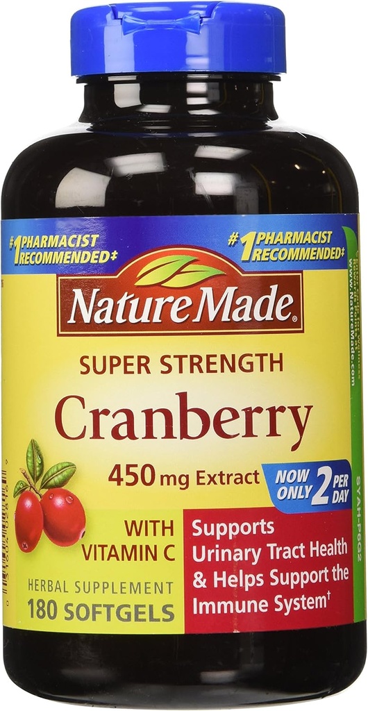 Nature Made Cranberry 450mg Extract 180 Softgels