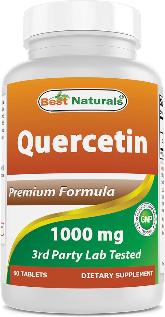 Mejores Naturales Quercetina 1000 mg Tablet - Salud Inmune - 60 Conteo