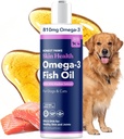 Honest Paws Wild Alaskan Salmon Oil for Dogs & Cats – Omega 3 Fish Oil Supplement for Skin, Coat, Joint & Heart Health – Natural, Sustainably Sourced, 16 oz