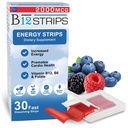 Fuente esencial 2.000 mcg Metilcobalamina Vitamina B12 Sublingual Energy Strips ← Biotina, B6, 5-MTHF L-Methylfolate ANTE Sublingual B12 Vitaminas, Folate  durable Energy, Nerve Función - 30 Strips