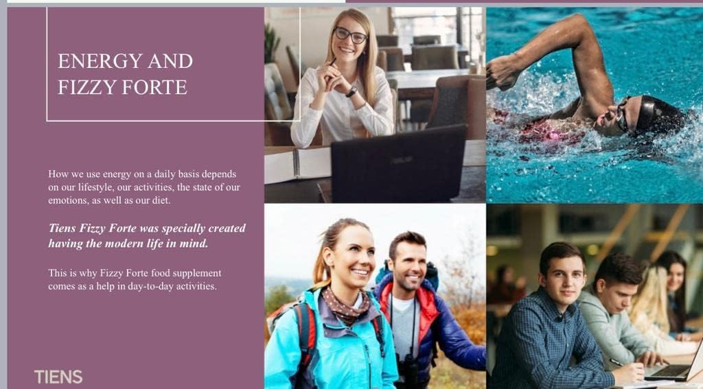 Tiens Magnesium Food Supplement with Vitamins and Minerals, Fizzy Sparkling Tablets (84g) - Magnesium, Vitamina B2, Sweet Basil & Beetroot Extracts - Energy Boost