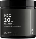 Toniiq 99%+ 20mg Suplemento - PQP de ultra alta pureza 20 mg Fórmula concentrada - PQQ 20 mg 120 cápsulas - Pyrroloquinolina Quinone Suplemento - 1 cápsula de servicio - cápsulas vegetarianas