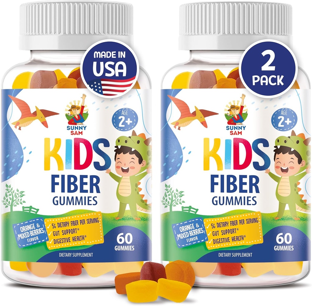 SUNNY SAM Fiber Gummies for Kids & Adults - Fiber Chewable Gummy for Enhanced Immunity, Optimal Overall Well-Being