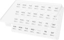 Lifewit Organizador Mensual de Pill, Caja de 28 Días, 4 Semanas Casos de un Mes, Grandes Compartimientos Organizador de Medicina para Vitaminas, Aceites de Pesca, Suplementos, Limpiar