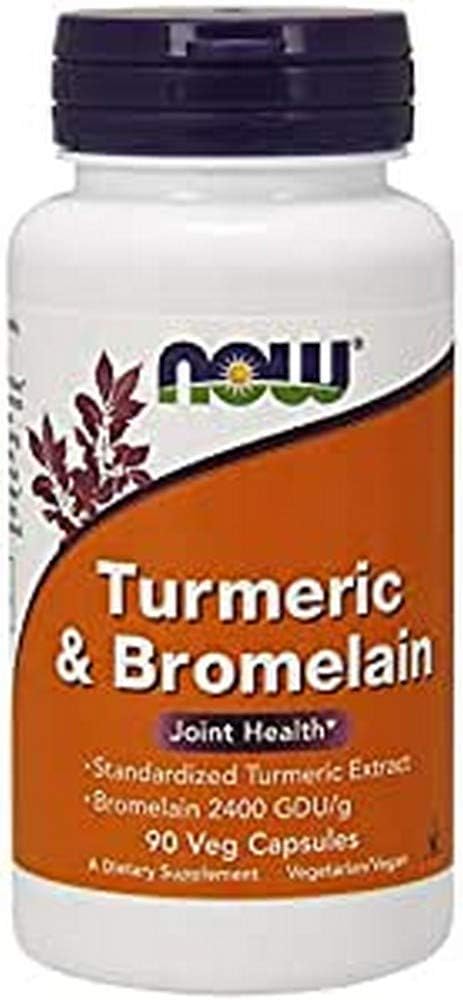 Ahora Turmeric " Bromelain, 90 cápsulas vegetarianas