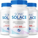 (3 Pack) Solace Sonic - Fórmula avanzada para mantener el oído saludable, Solace Sonic oficial para la salud del oído, todo soporte natural para el bienestar general, SonicSolace Review (180 cápsulas)