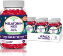 Lunakai Kids Melatonin Gummies 1mg - Fórmula Propietaria más sabrosa - No GMO, Vegan, Gluten Free Chewable Low Dose Suplemento para niños - Natural Sleep Gummy para niños 2 años de edad + - (6 Pack)