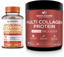 Pleno Wellness Liposomal Vitamina C Capsules + Multi Collagen Protein Powder Hidrolyzed Bundle