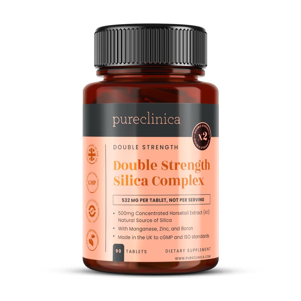 Complejo de Silica de doble fuerza – 3 meses de suministro! (Extracto de caballo de 2000mg x 90 Tabletas)