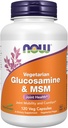 AHORA Suplementos de alimentos, Glucosamina &amp; MSM (GreenGrown® Glucosamine), Vegetariano, 120 cápsulas de verduras