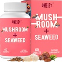 Complejo Sublingual de Mushroom, Suplemento de 18 en-1, Lions Mane, Reishi, Turquía Tail &amp; More - Suplementos cerebrales para la memoria y el foco, Suplementos de memoria, Energía, Mood, Inmunity, 60 Tablets