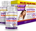Saffron Supplements - 100% Pure Saffron Extract Capsules - Boost Energy & Mood, Focus, Vision, Supports Eye, Retina, and Lens Health, Support Heart Health for Women & Men - Made in USA - 120 Capsules