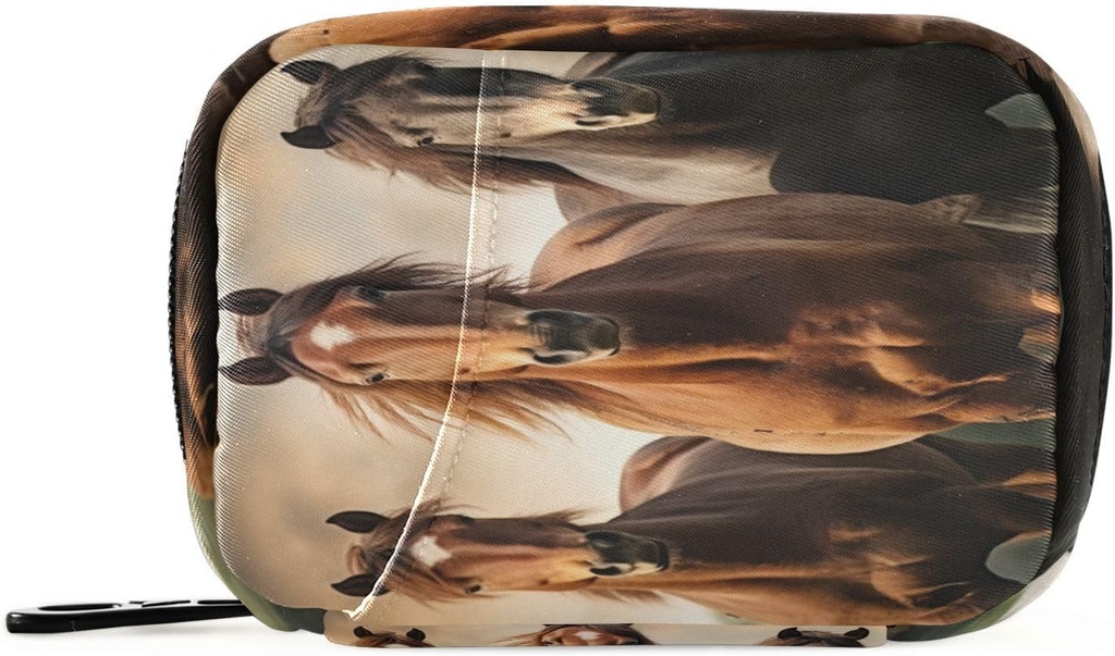 Caballo Organizador Caso Portable semanal Caja de Pill Organizador con cremallera para suplementos Medicina Viaje Negocios Familiar