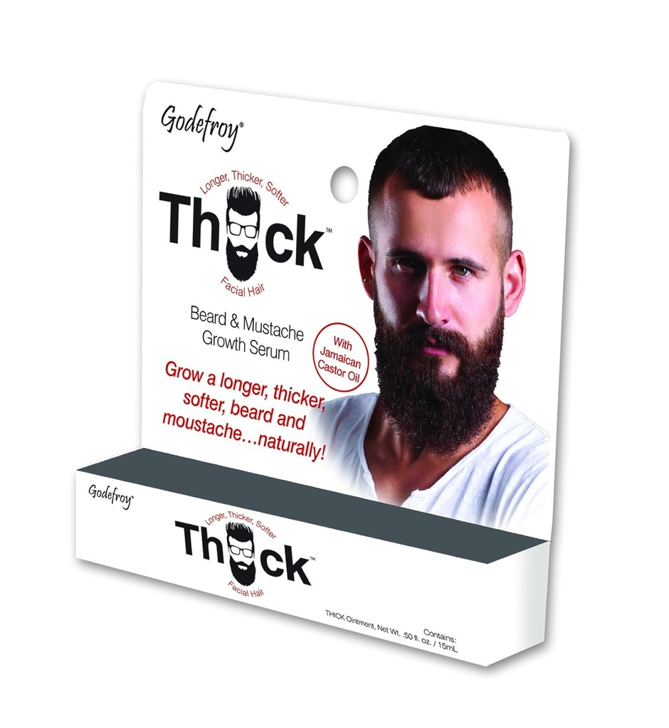 Godefroy Thick barba y bigote crecimiento suero, 15 ml