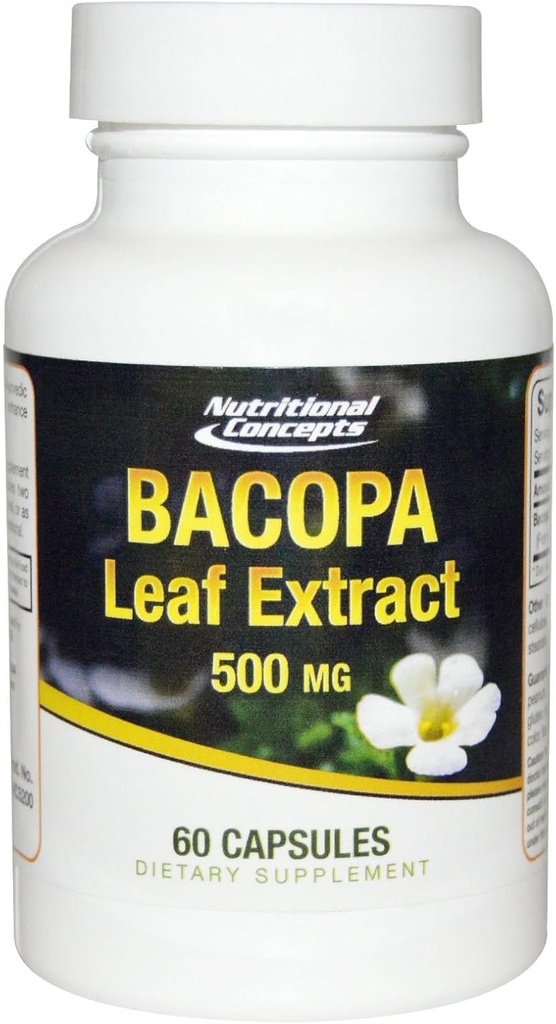 Bacopa Leaf Extracto - 500 mg - 60 cápsulas