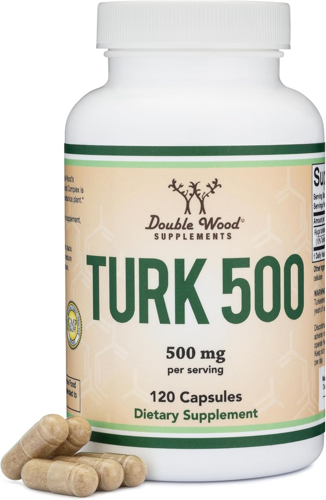 Suplemento de Turkesterone 500mg, 120 capsules (Ajuga Turkestanica Extract Std. to 10% Turkesterone) Similar a Ecdysterone para el soporte de salud de los hombres (Manufactured and Tested in The USA) por Madera Doble