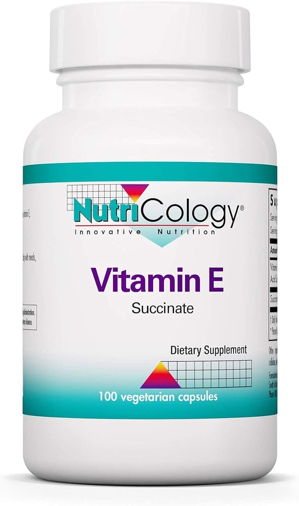 Nutricología Vitamina E Suplemento Sucinto - para Hombres &amp; Mujeres, 400 UI D-Alpha-Tocopheryl, Antioxidante, cápsulas vegetarianas - 100 Conde