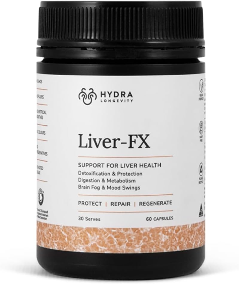 Liver-FX Liver Support Supplement with Milk Thistle, Dandelion Root, Liver Cleanse " Detox Formula, Non-GMO, Vegan, 60 cápsulas (30 piezas)