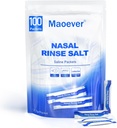 Neti Pot Salt Packets - 100 Individually Wrapped Saline Packets for Nasal Wash | Neti Pot Refill Kit| Effective Nasal Irrigation | Sinus Care | Nasal Cleansing Solution