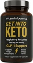 Vitamina Bounty Premium Raspberry Ketones Suplemento - Keto Pills for Weight Loss - Promueve Ketosis & Metabolism Support - Keto Diet Aid - Energy Boost for Women &amp; Hombre - 60 cápsulas